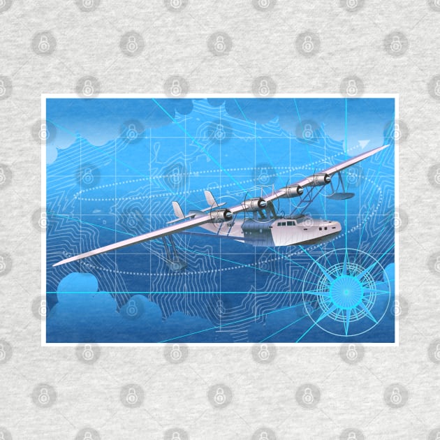 retro seaplane by Mechanik